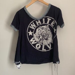 Free people tattered t-shirt